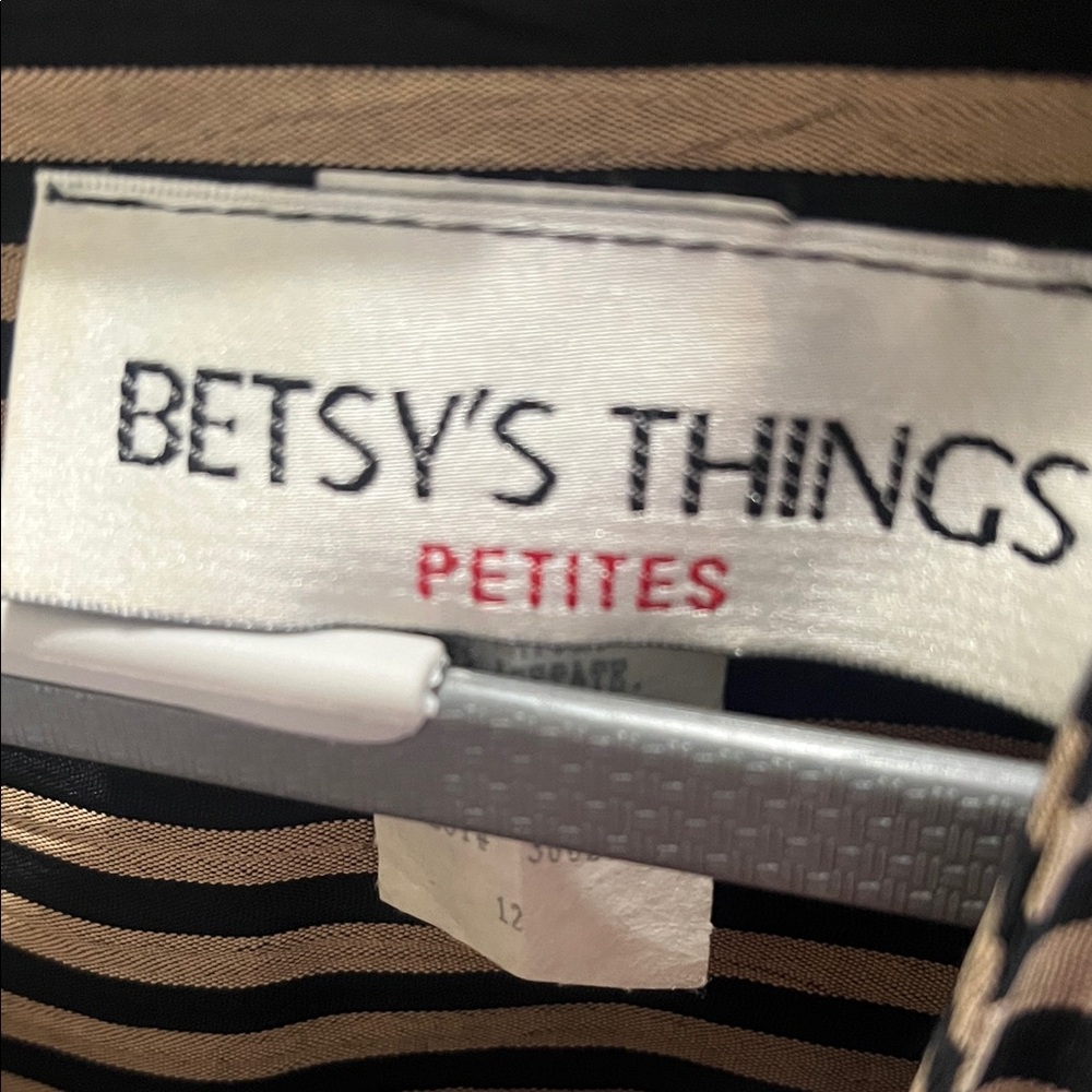 Betsy’s Things Striped Black and Tan Dress - Picture 2 of 9